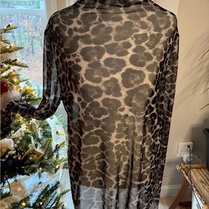 Black and Gray Mesh Cover-Up